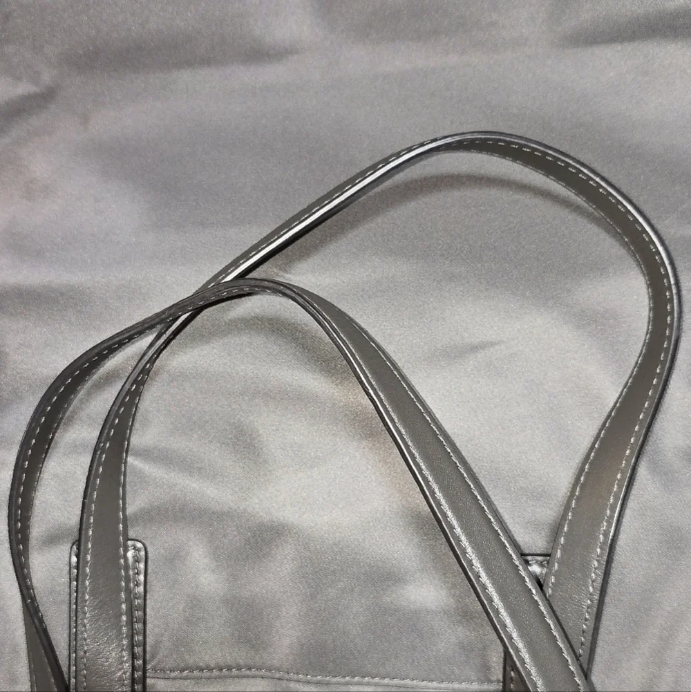 Michael Kors Charcoal Ariana Nylon Leather-Trimmed Tote With Bag